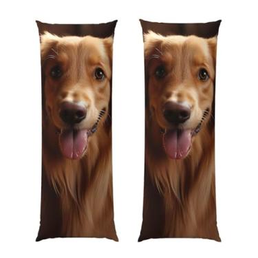 Imagem de Capa de travesseiro corporal com zíper oculto, fronha longa de microfibra macia e respirável para travesseiro corporal, Golden Retriever Capas de travesseiro de girassol para dormir presente para cama