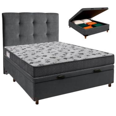 Imagem de Kit Cama Box Bau + Cabeceira + Colchão Casal D33 - Iso100 - Ortobom