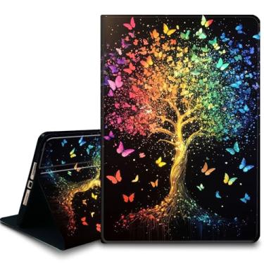 Imagem de Bxgolkgd Capa para tablet para iPad Pro de 13 polegadas, iPad 7ª geração 2024, capa com suporte à prova de choque com dissipação de calor, função despertar/hibernar automática, árvore da vida