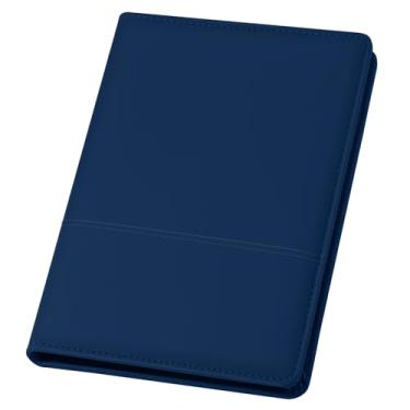 Imagem de Konper Pastas para pastilhas/portfólios, mini pastilhas, 12 x 20 cm, pasta organizadora de documentos A5 para homens e mulheres, azul marinho