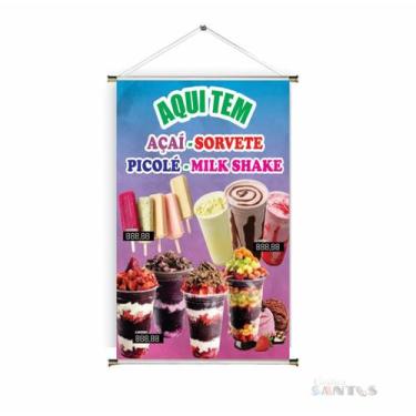 Imagem de Banner pronto Sorveteria BA 416 medida 45x70 cm arte Pronta