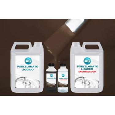 Imagem de Kit Porcelanato Líquido Marrom Terra AG - RAL8028 por M² - Resinas ag
