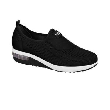 Imagem de Tenis Feminino Preto Modare Ultraconforto Gel Tech Casual Macio, Preto