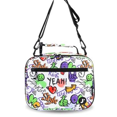 Imagem de J World New York Lancheira infantil Cody Lancheira com isolamento térmico, arte urbana