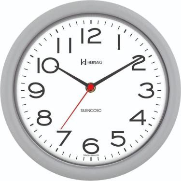 Imagem de Relógio De Parede Cinza Silencioso Herweg 660039-024