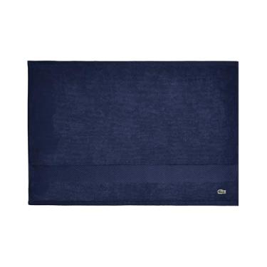 Imagem de Lacoste Tapete de banheira Heritage 100% algodão Supima, azul-marinho, 53 cm x 78 cm – Altamente absorvente e de secagem rápida, toalha de banho super macia premium, essencial para banheiro, presente