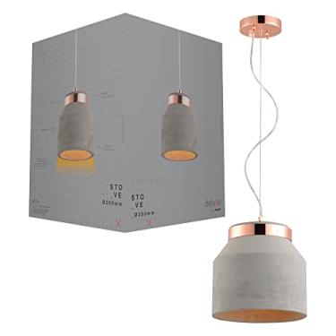 Imagem de Pendente Stove, 1X, soquete E27, Cimento, Cobre brilho, Avant