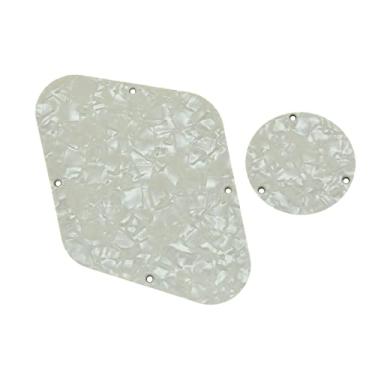 Imagem de Dopro Placa de controle traseiro LP Tampa de cavidade para Gibson Les Paul envelhecido pérola dos EUA