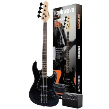Imagem de Kit Completo Contrabaixo Rockwave Rbk400 + Capa E Acessórios (BK)