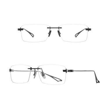 Imagem de VFDHN Armação de óculos de titânio para homens, sem aro, ultraleve (8)