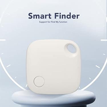 Imagem de Localizador Tag Key Finder Rastreador de itens com controle de aplicativos incorporado em campainha para animais de estimação Kids idosos Chaves de carteira Backpack White 1,77