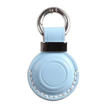 Imagem de Porta-chaves de couro para Airtag KEEPXYZ Genuine Blue V2.0