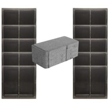 Imagem de 10un Forma Dupla Plastica Fabricação Tijolo Concreto Piso Lajota Paver