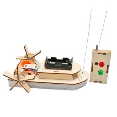 Imagem de Milageto Diy kits de experimento científico de madeira desenvolvendo modelo de barco de brinquedo diy montado modelo de construção de brinquedo para meninos e