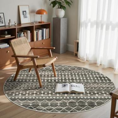 Imagem de Miukiki Tapete de área de 20 x 20 cm para sala de estar, tapetes laváveis marroquinos antiderrapante, tapete de piso interno, dobrável, grande, macio, para sala de jantar, quarto, com pelo baixo