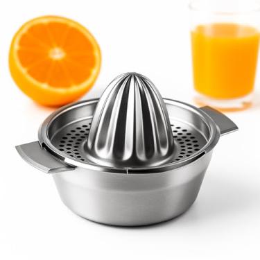Imagem de Espremedor De Frutas Manual 500ml Inox Profissional Suco de Laranja Limão