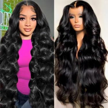 Imagem de Perucas frontais de renda sobrerefletem 13x6 Body Wave 200 Density 28"