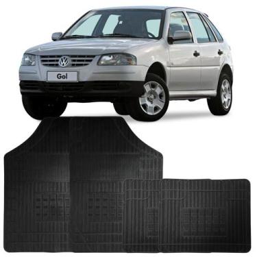 Imagem de Jogo 4 Peças Tapete Automotivo Borracha Car Floor Vw Gol G4
