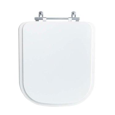 Imagem de Tampa Vaso Sanitário Madeira Laqueada Quadra Branco para bacia Deca - 