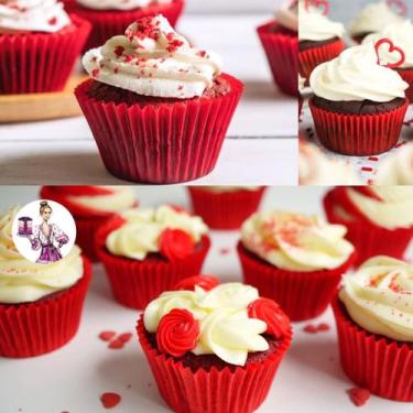 Imagem de 30 Forminhas Cupcake Mini para Docinhos Silicone Bolo Redonda Air Frye