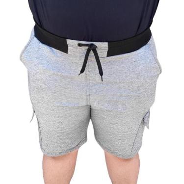 Imagem de Bermuda de moletom plus size P ao G11 - Dominiq, Cinza, Preto, G9