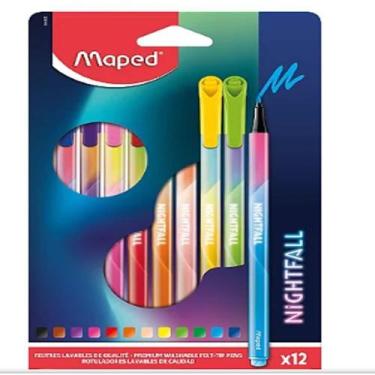 Imagem de Caneta hidrografica nightfall 12 cores 844400 - MAPED, 3