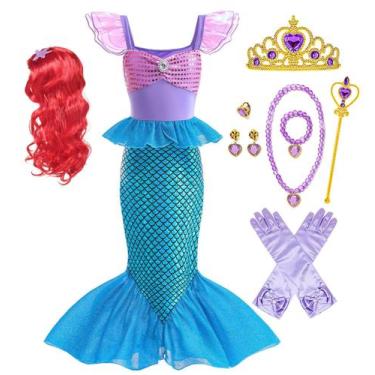 Imagem de Costume Huutiomys Little Girl: vestido de sereia de luxo de 4-5 anos