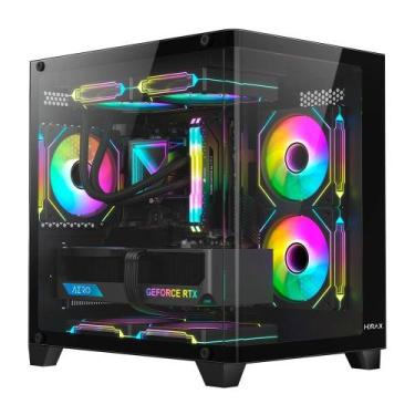 Imagem de Gabinete Gamer Hyrax Tower HGB750, Mini Tower, M-ATX, Lateral em Vidro