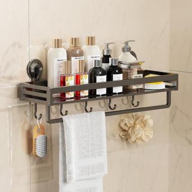 Imagem de Ventosa Shower Caddy CIBOTIES de 30 cm com ganchos à prova de ferrugem