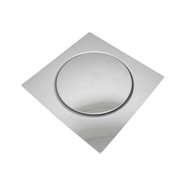 Imagem de Ralo Click Inteligente Quadrado 15x15cm Metal Cromado