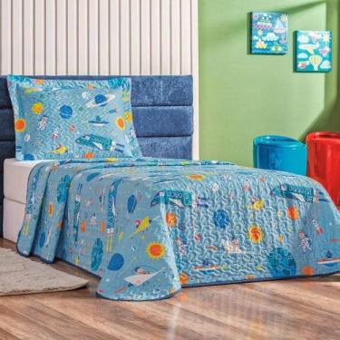 Imagem de Colcha Cobre Leito Bouti Dupla Face Solteiro Infantil Kids 2 Peças - A
