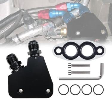 Imagem de LEVANLIGHT Kit adaptador de refrigerador de óleo do motor compatível com GM LS LS1 LS2 LS3 LS6 LS7 LS9 2005-2019 Corvette (pacote com 11)