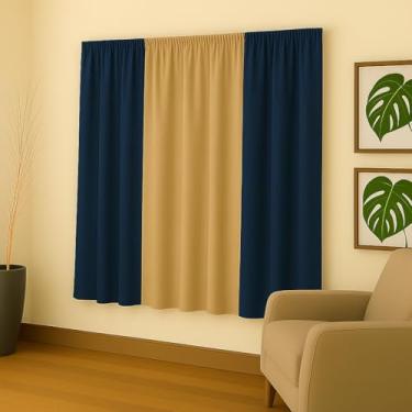 Imagem de Cortina Decorativa em Malha Gel, 2,00x1,70m, Poliéster, para Sala, Quarto e Escritório (MARINHO/AVELA)