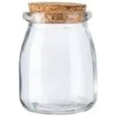 Imagem de Pote De Vidro Borossilicato Tampa Rolha Cortiça C/6 Frasco