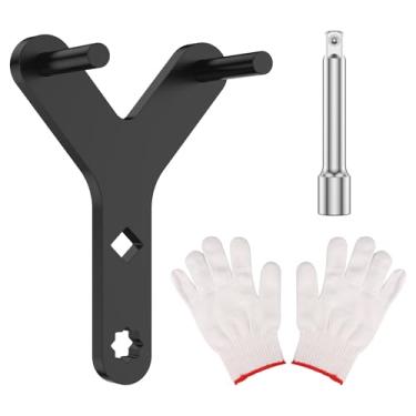 Imagem de UKQRRTC Ferramenta de elevação do braço de controle inferior, ferramenta de remoção de braço de controle inferior automotivo de liga de aço, ferramenta de remoção de bucha de braço de controle para