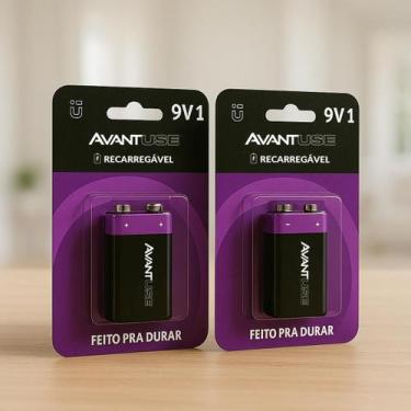 Imagem de Kit 2 Pilhas Baterias Recarregável 9v Cod: 408430021-2 Avant Use