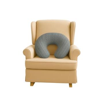 Imagem de Almofada Para Amamentação Em Tricot Macia Confortável Apoio Ergonômico Para Amamentar Bebê (Cinza)