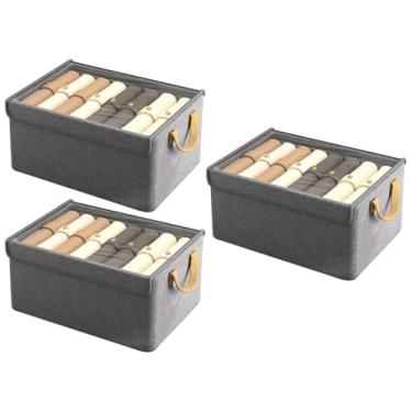 Imagem de Caixa Organizadora Dobrável Multiuso Com Tampa Feita em TNT Resistente E Ecológico(KIT 3UN 【com tampa】)