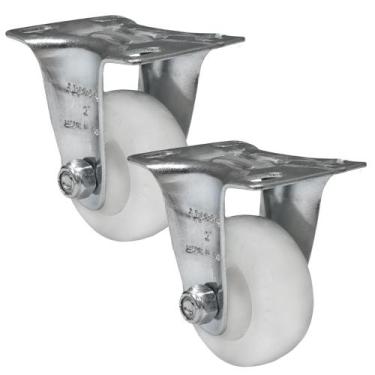 Imagem de Rodízio Fixo Carrinho Industrial Nylon FLR 210 NN 80kg - 2 Unidades Bo