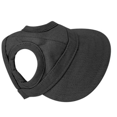 Imagem de YOUTHINK Furos da Orelha de Chapéu, Chapéu de Sol Ajustável de Lona PET, Proteção UV, Tampa Externa de Verão Respirável para um boné de Beisebol de Cães de Cães de Grandes Médios Com boné de (L)
