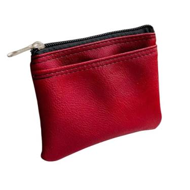 Imagem de Carteira Vidinne FIERO - Carteira dupla de couro sintético com zíper, porta-cartões, porta-moedas (Caramelo)