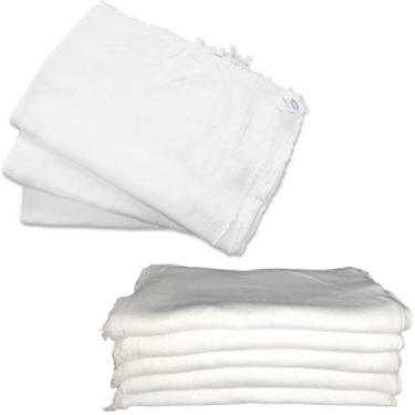 Imagem de 1 pano de limpeza de algodao multiuso alvejado branco 65x45cm - CAEBIT