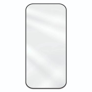 Imagem de Espelho Orgânico Decorativo Retangular Grande Moderno Sala Quarto Banheiro Preto