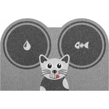 Imagem de Tapete Pet Vinil 60x40cm Hora Do Lanche Cat - 01visuphlc - Kapazi Tapete Pet Vinil 60x40cm Hora Lanche Cat