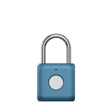 Imagem de Cadeado Inteligente Com Impressão Digital Azul