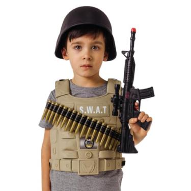 Imagem de Brinquedo Kit Policial com Colete Rifle e Acessórios