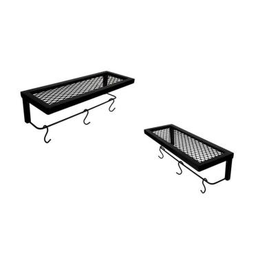 Imagem de Kit 2 Prateleiras Tela Decorativas Cozinha Porta Toalhas E