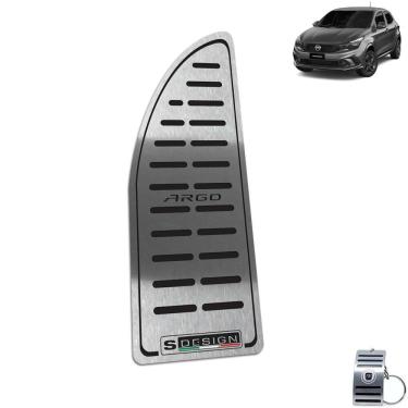 Imagem de Descanso de Pé Em Aço Inox Preto Fiat Argo S-Design
