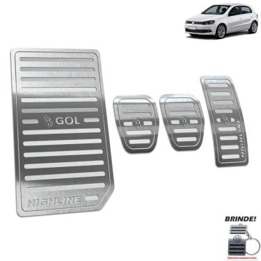 Imagem de Descanso + Pedaleira Manual Gol Highline G6 G7 Prata