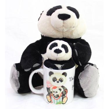 Imagem de Caneca com ursinhos ursos pandas na caneca presente natal